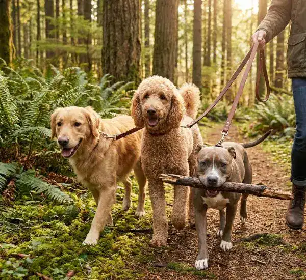Dog walker providing a 60 minute dog walk for Muddy Paws
