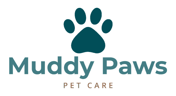 Muddy paws pet care logo color